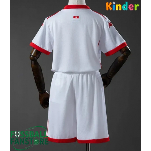 Tunesien Replik Auswärtstrikot Kinder WM 2026 Kurzarm (+ Kurze Hosen)